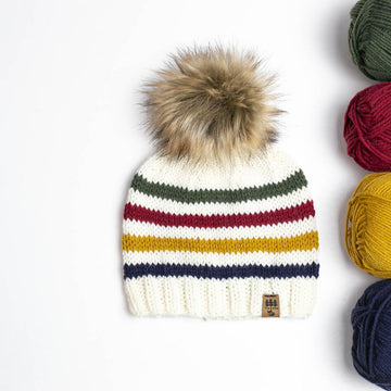 Hudson Bay Striped Beanie Hat Baby Children Women Men