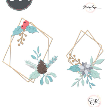 Sizzix Thinlits Dies By Olivia Rose 18/Pkg - Geometric Winter Frame