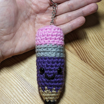 Pencil Amigurumi keychain