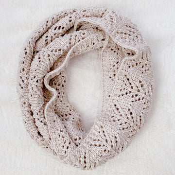 Mae Infinity Scarf | Easy Lace Cowl