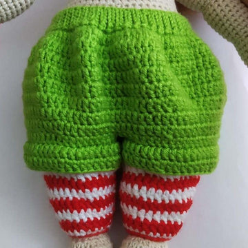 Christmas doll outfit amigurumi pattern for Lulu, crochet Elf clothes pattern, amigurumi doll clothes 12,6 inch (English, Deutsch, Français)