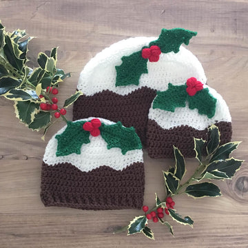 Christmas Pudding & Holly Hat