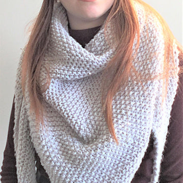 “Sea Silver” Scarf Shawl - toddler to adult
