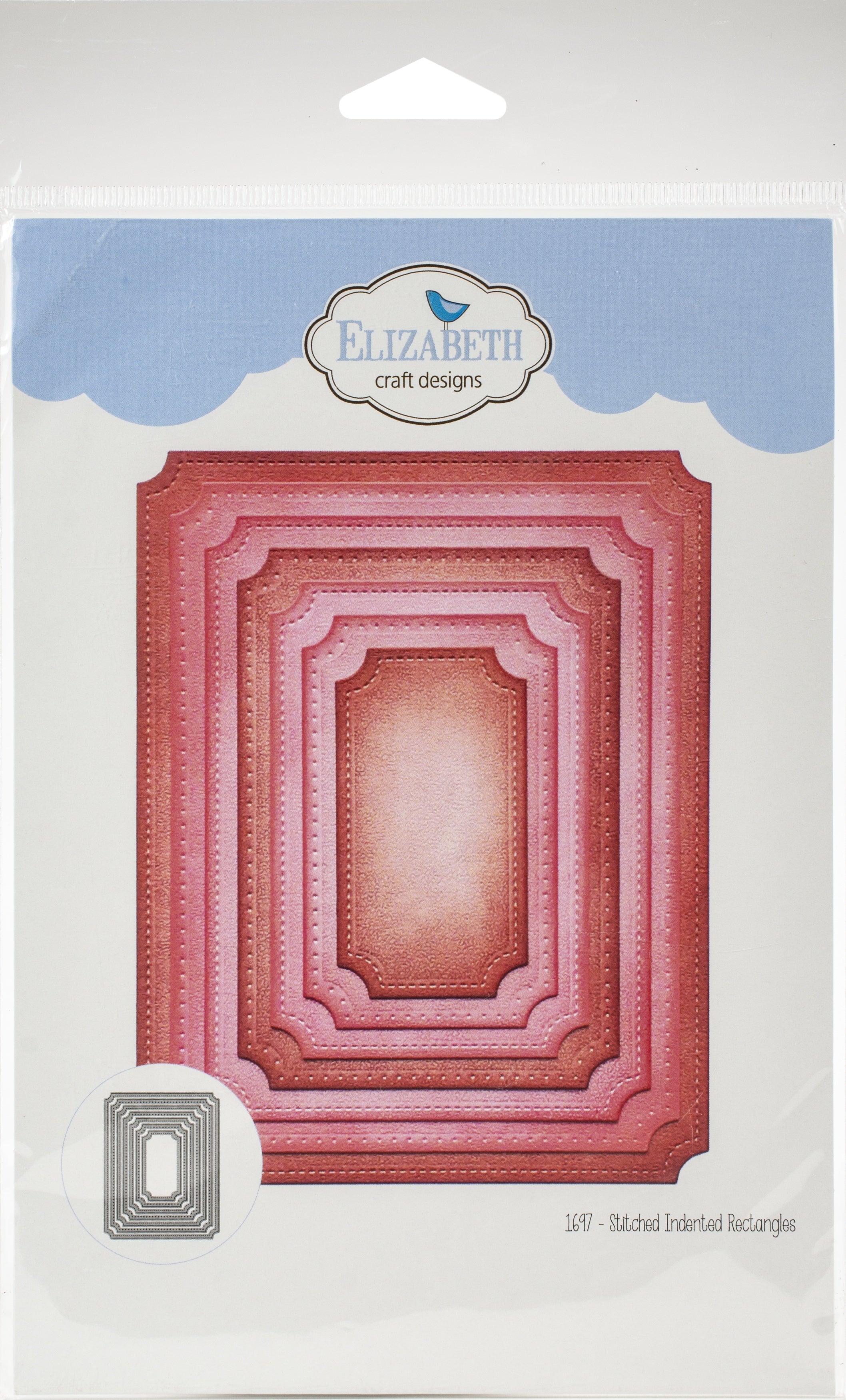 Elizabeth Craft Designs Elizabeth Craft Metal Die - Stitched Indented Rectangle
