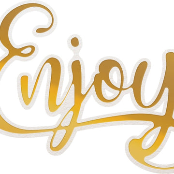 Artdeco Creations Delightful Sentiments Cut, Foil & Emboss Dies - Enjoy 3"X2.4"