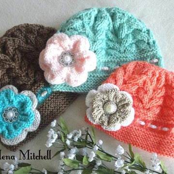 Knitting PATTERN Baby Hat Baby Girl