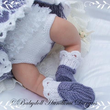 Hearts fairisle Dress Set 16-22” doll/newborn/0-3m baby
