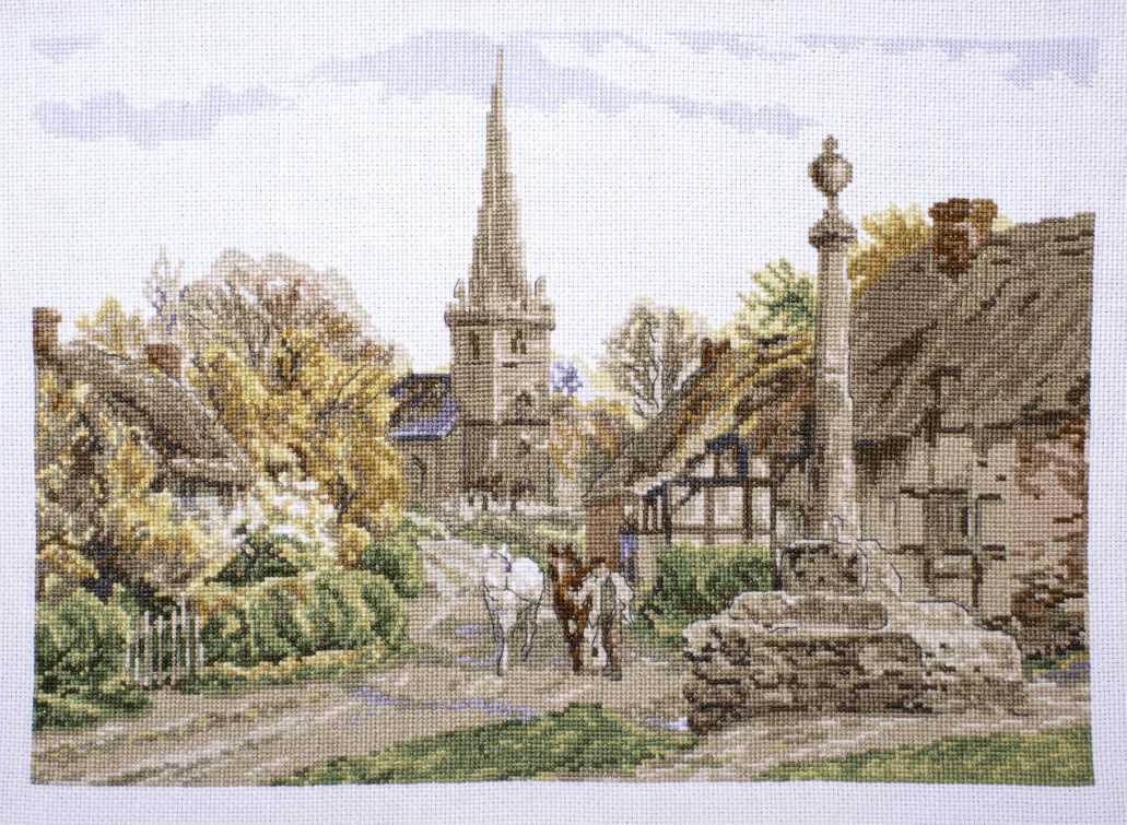 Creative World Of Crafts Rural England - Child's Wickham Cross Stitch Kit - 13.4in x 9.4in