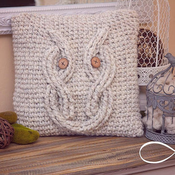 Infinity Crochet Owl Pillow