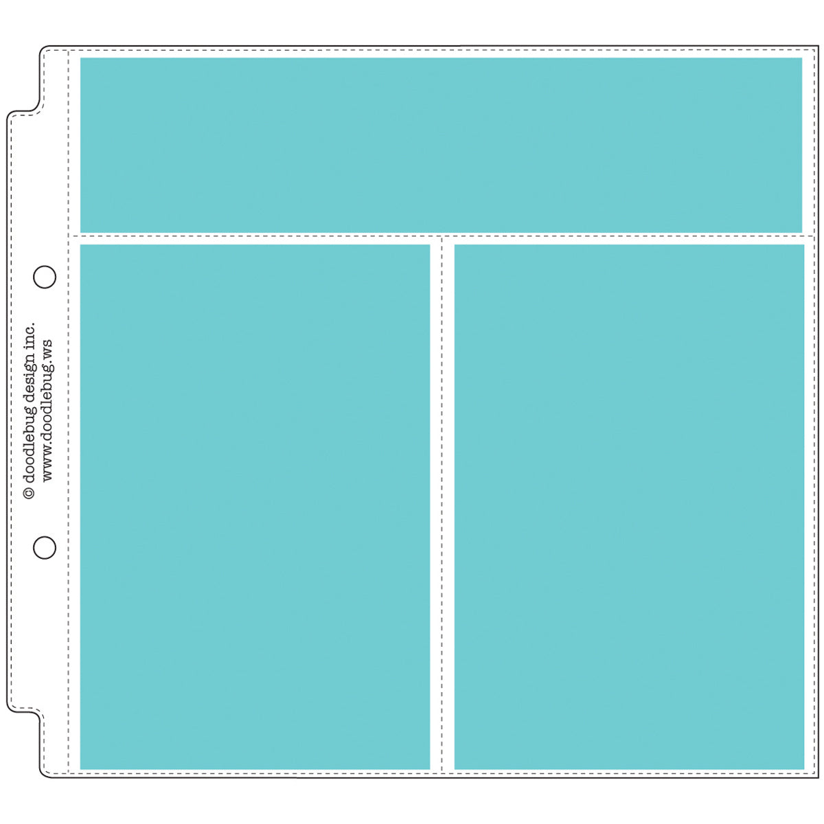 Doodlebug Page Protectors 8"X8" 12/Pkg - (1) 8.25"X2" & (2) 4"X6" Pockets