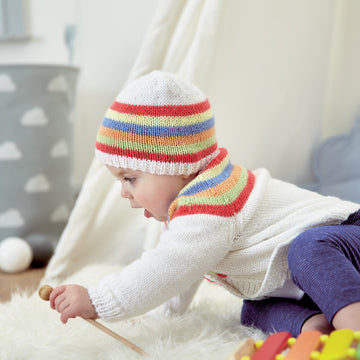 Bo Peep Playtime Yoke Cardigan and Hat in West Yorkshire Spinners - DBP0120 - Downloadable PDF