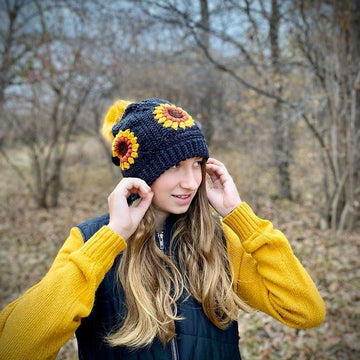 Winter Flower Beanie
