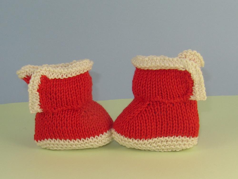 Baby 2 Colour Simple Trim Booties