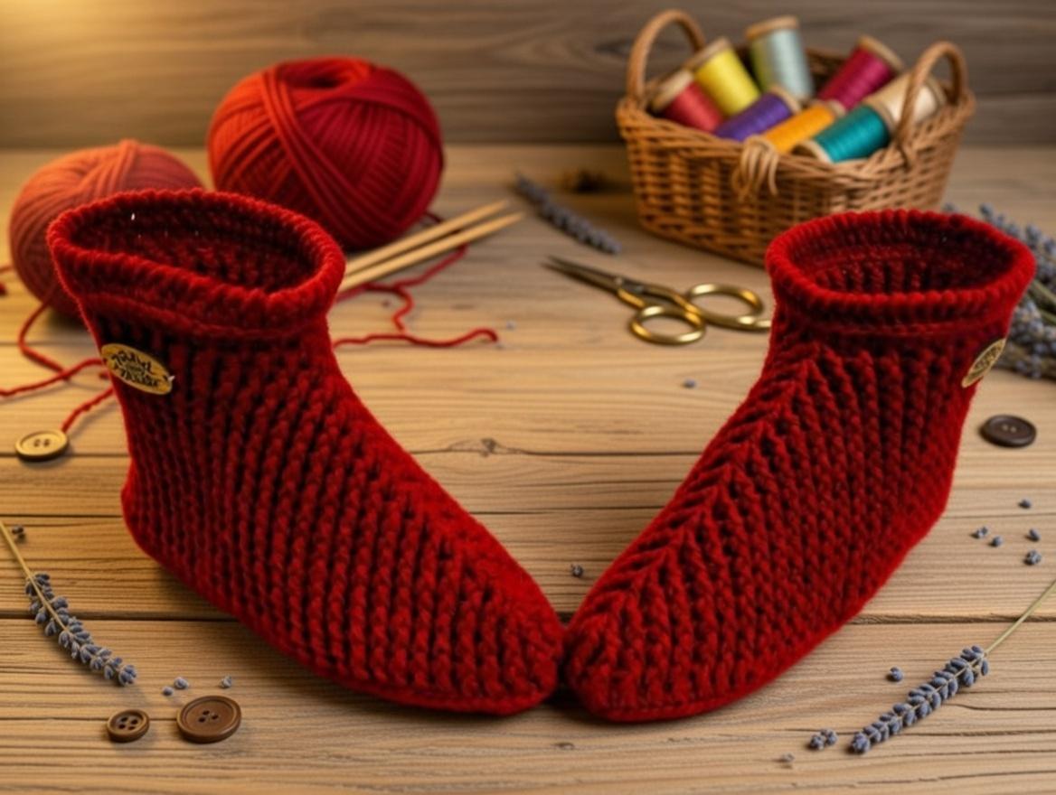 Crochet Slipper Boot Pattern PDF + English Video Tutorial for Women