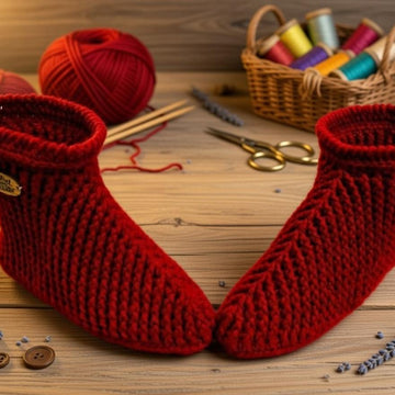 Crochet Slipper Boot Pattern PDF + English Video Tutorial for Women