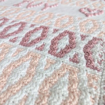Personalised Inset Mosaic Ivy Crochet Blanket