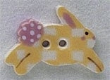 Mill Hill Button 86299 - Yellow Checkerboard Bunny