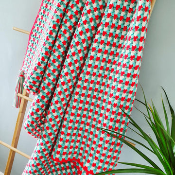 Candy Cane Striped Blanket