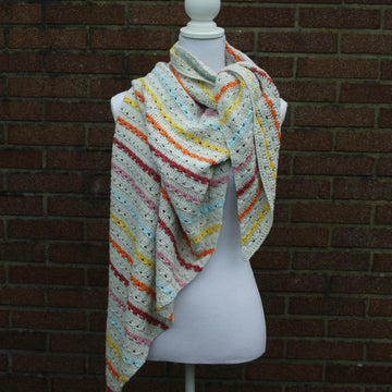 Cable stitch shawl
