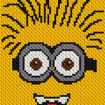 C2C Minion Baby Blanket Corner to corner Crochet Pattern