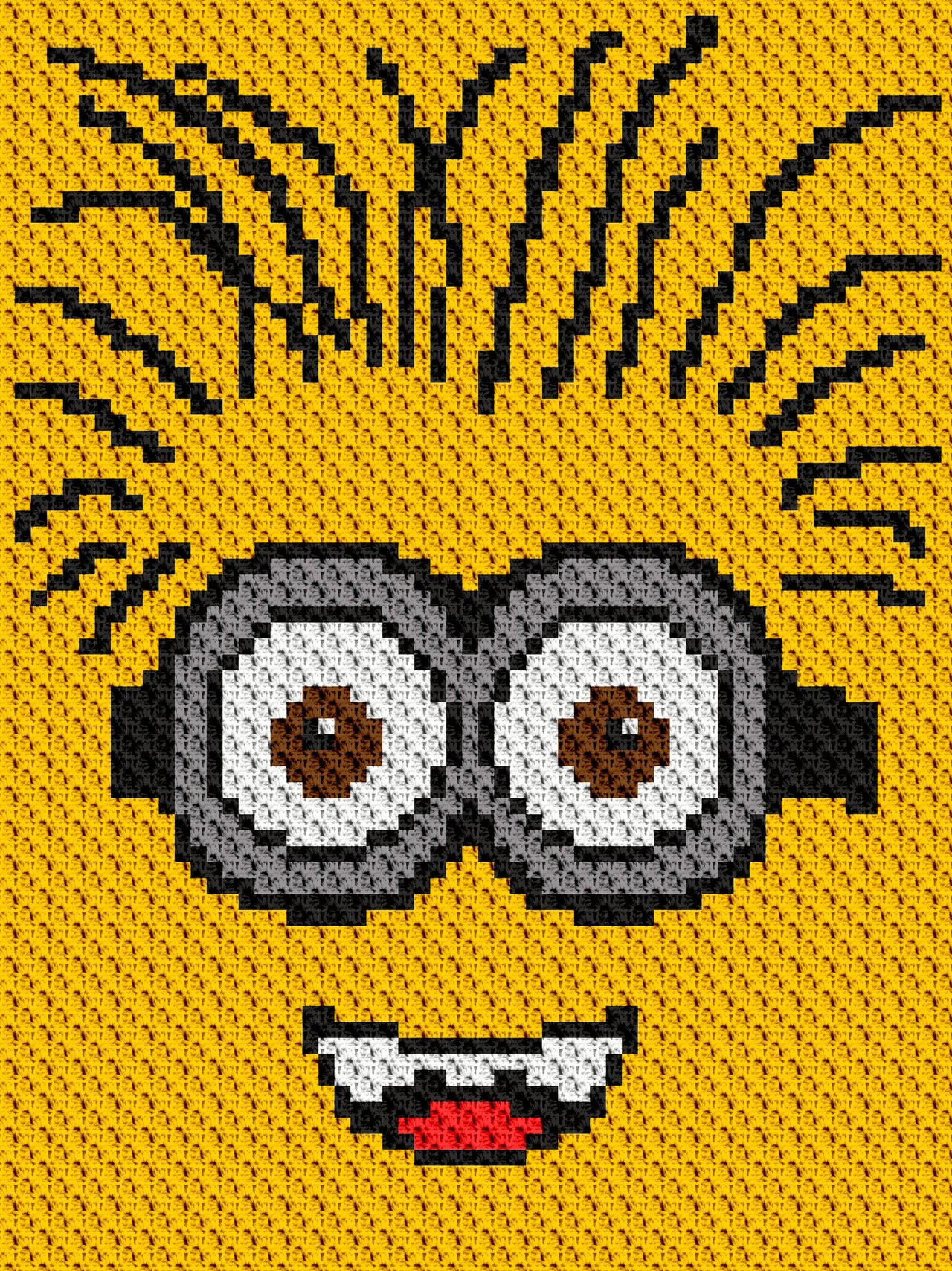 C2C Minion Baby Blanket Corner to corner Crochet Pattern