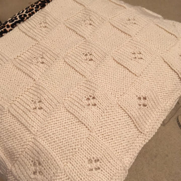 Knitting Pattern, Square Lace Blanket, PDF