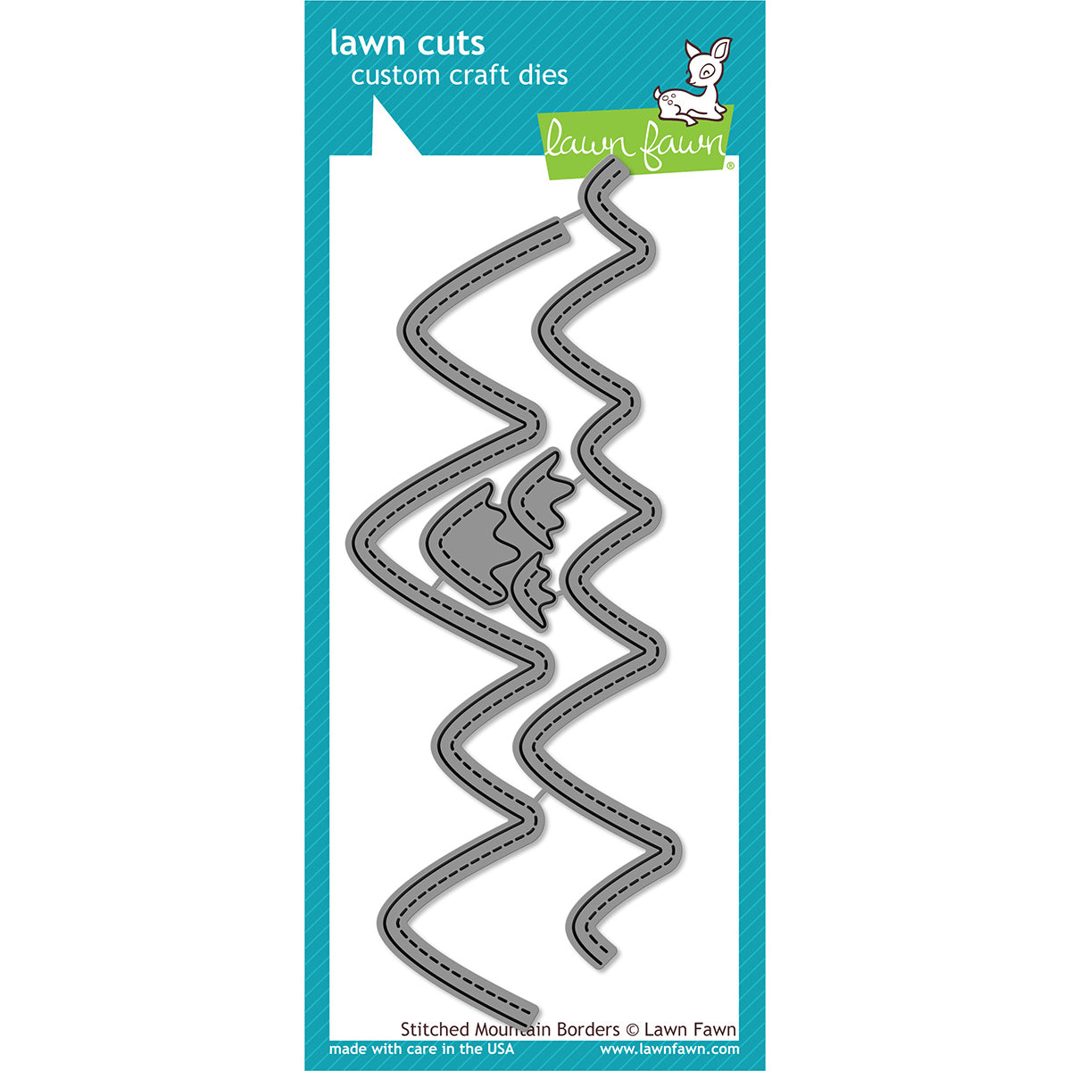 Lawn Fawn Lawn Cuts Custom Craft Border Die - Stitched Mountain, 1"X6"