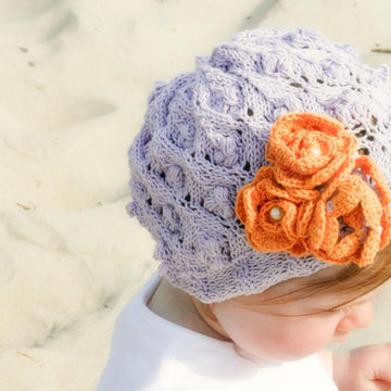 Violet lace hat
