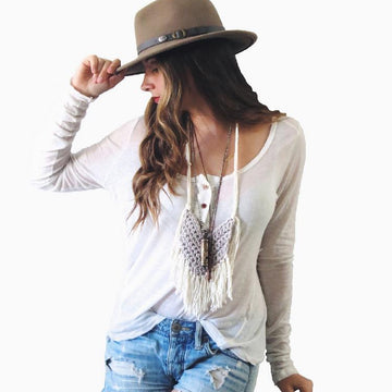 Chevron Fringe Necklace