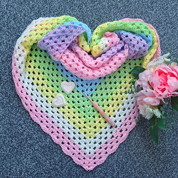 Crochet Vintage Pretty Prism Shawl Pattern/Tutorial