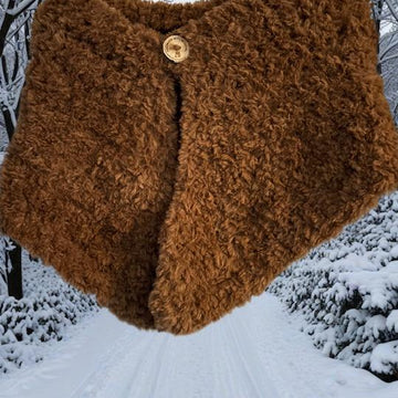 Faux Fur Crochet Shrug