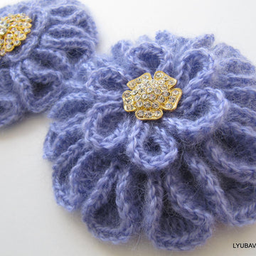 Mohair Brooch Unique Large Flower 3D Tutorial