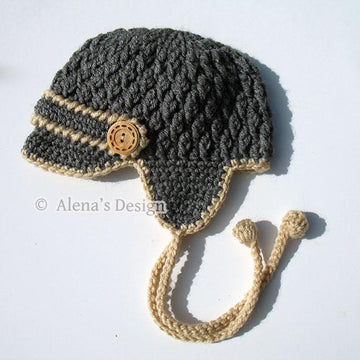 Two-Button Visor Hat With Ear Flaps