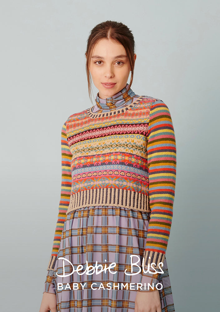 Brae - Jumper Knitting Pattern for Women in Debbie Bliss Baby Cashmerino - Downloadable PDF