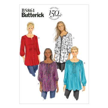 Butterick Misses'/Women's Tunic B5861 - Sewing Pattern