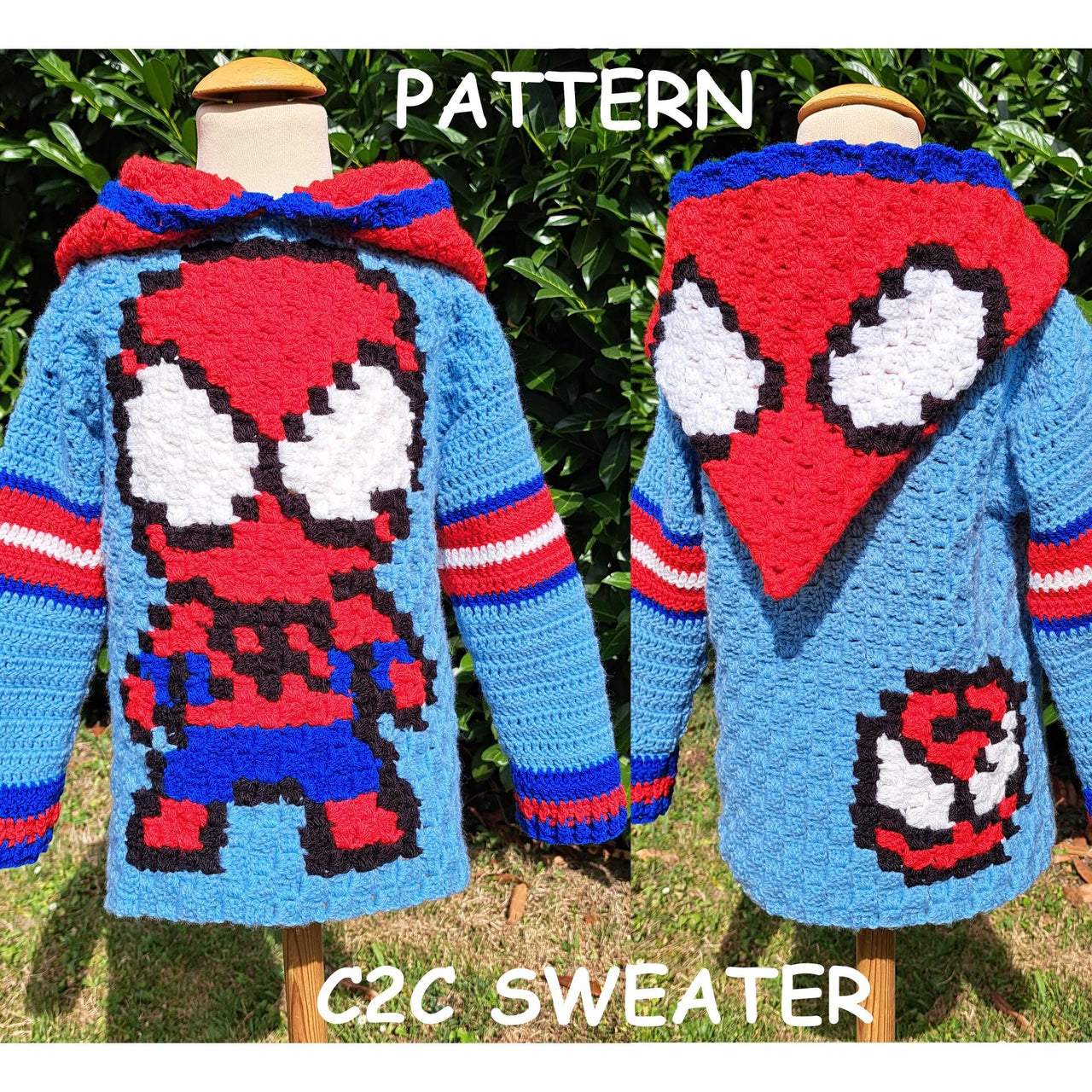 SWEATER SPiDERMAN * C2C hero sweater