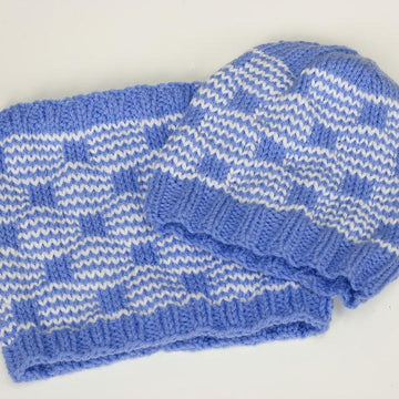 Mosaic Knitting Hat and Cowl