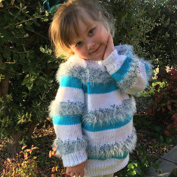 Child’s Furry Top Down Raglan Jumper 2T-12yrs