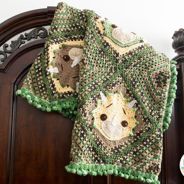 Tops the Triceratops Dinosaur Blanket