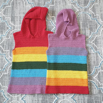 Rainbow Crochet Hoodie for Boys