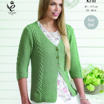 Cardigan and Sweater in King Cole Bamboo Cotton DK - 4485 - Leaflet