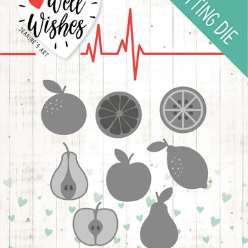 Find It Trading Jeanine's Art Die - Fruits, Well Wishes