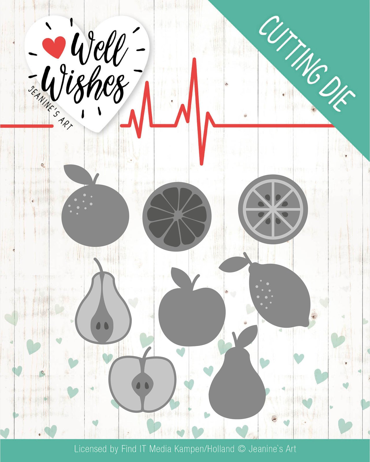 Find It Trading Jeanine's Art Die - Fruits, Well Wishes