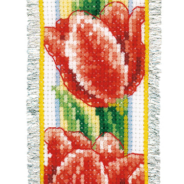 Vervaco Bookmark Kit Flowers Set Of 2 Cross Stitch Kit