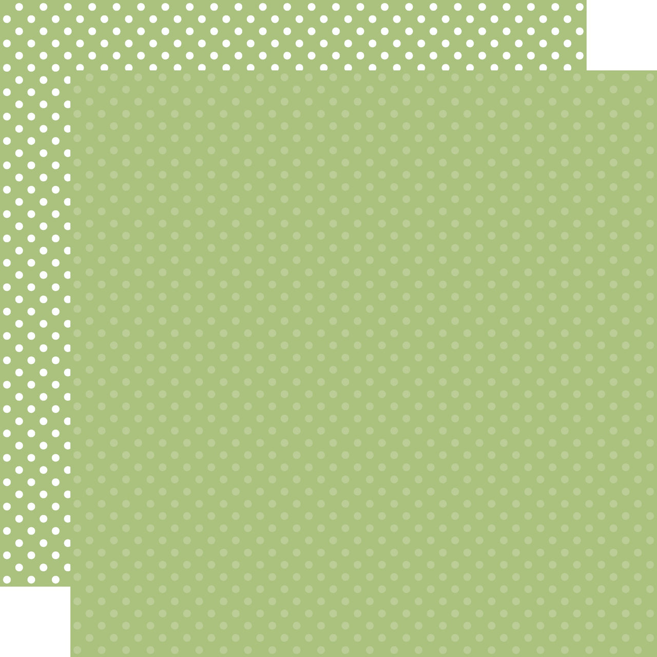Echo Park Paper Echo Park Dots/Stripes Double-Sided Cardstock 12"X12" 25/Pkg - Sage