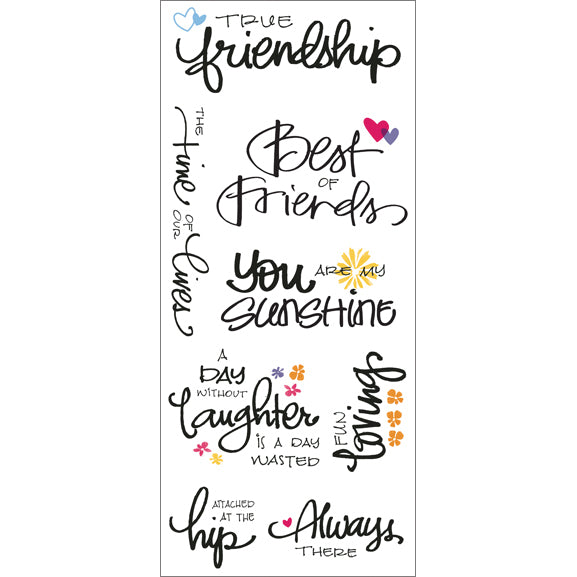 Momenta Little Yellow Bicycle Vellum Stickers - Friendship