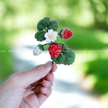 Strawberry twig brooch
