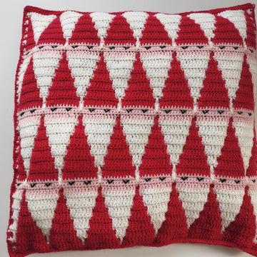 Inset Mosaic Santa Pillow