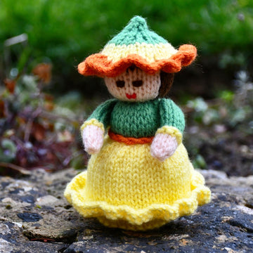 Daffodil Flower Doll Knitting Pattern - Toy Knitting Pattern