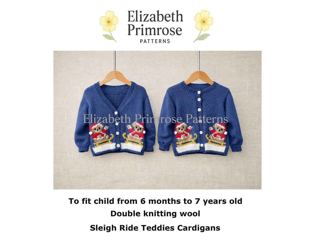 Sleigh Ride Teddies Cardigan P163